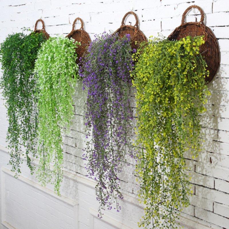 Boho Artificial Hanging Flower Vines | Willow Rattan Flowers Artificial Boho Wall Décor | 85CM - Sterl Silver