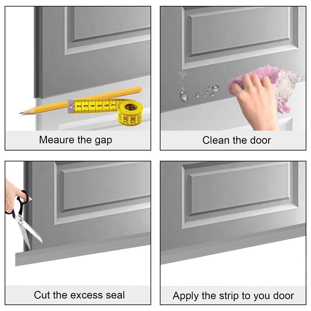 DraftGuard Door Shield and Sound Proofing Strip - Sterl Silver