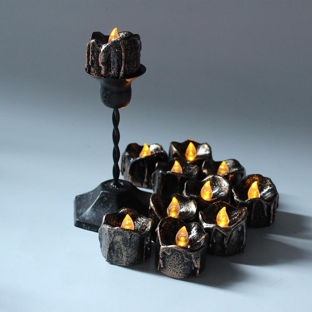 Flameless LED Candles Notre Dame Victorian Era 12Pcs/Set - Sterl Silver