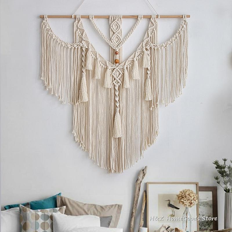 Large Macrame Wall Hanging Tapestry - Sterl Silver