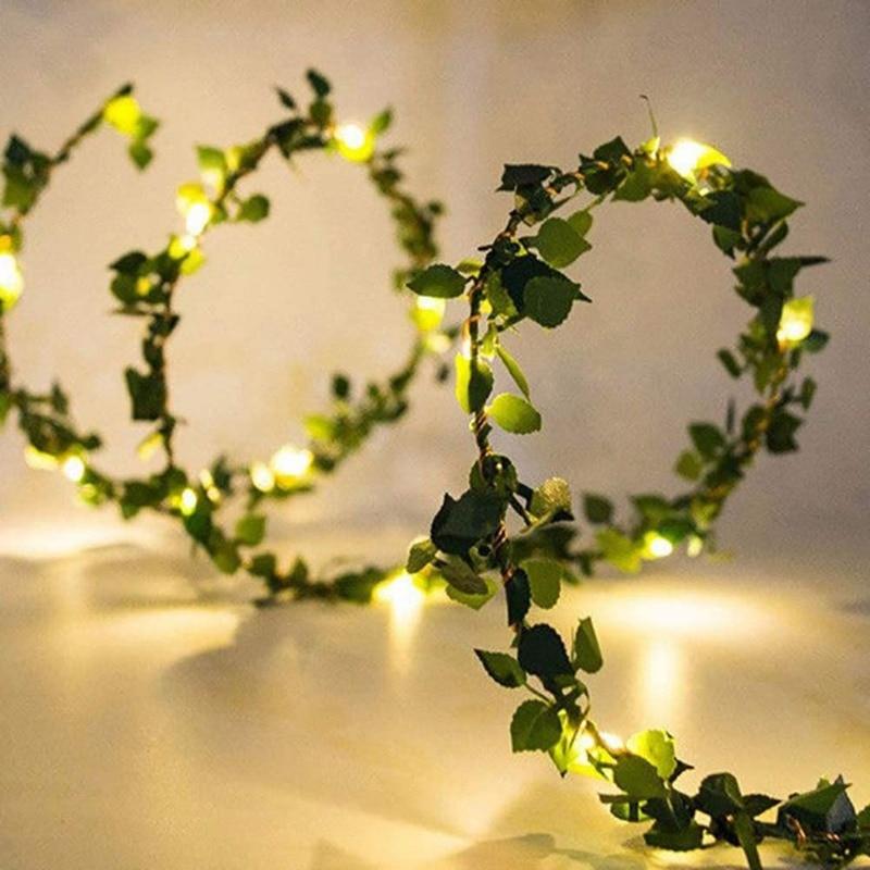 LED Artificial Flower Vine Copper Wire String Lights | 6 Ft Length - Sterl Silver