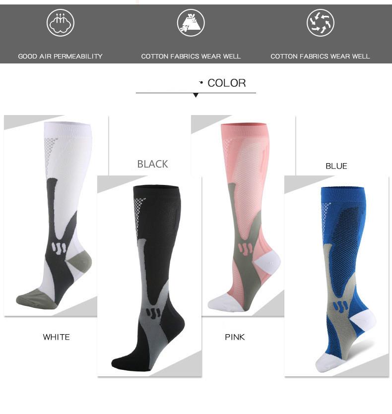 Compression Socks | Nylon | Fast-drying | Breathable | Sports Socks - Sterl Silver