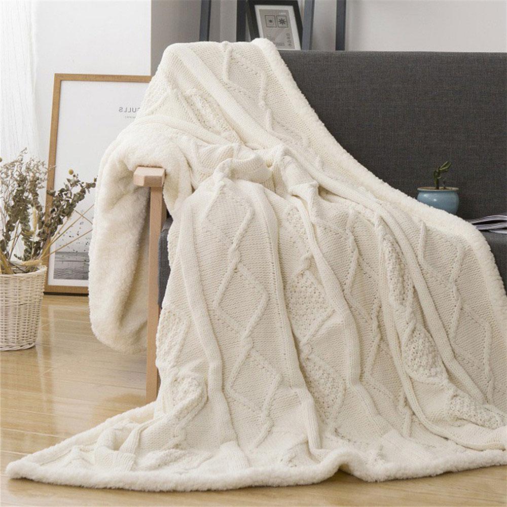 Twist Knitted Boho Blanket | 150x200cm - Sterl Silver